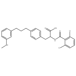 (I+/-S)-I+/--[(2,6-Dichlorobenzoyl)amino]-5-[3-[6-(methylamino)-2-pyridinyl]propyl]-2-pyridinepropanoic acid结构式