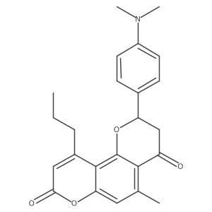 2-[4-(dimethylamino)phenyl]-5-methyl-10-propyl-2,3-dihydro-4H,8H-pyrano[2,3-f]chromene-4,8-dione Structure