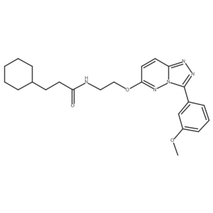 3-cyclohexyl-N-(2-((3-(3-methoxyphenyl)-[1,2,4]triazolo[4,3-b]pyridazin-6-yl)oxy)ethyl)propanamide结构式