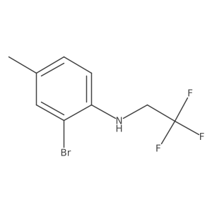 2-bromo-4-methyl-N-(2,2,2-trifluoroethyl)aniline Structure