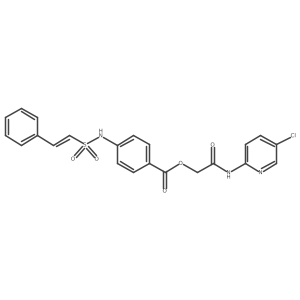 [(5-Chloropyridin-2-yl)carbamoyl]methyl 4-(2-phenylethenesulfonamido)benzoate Structure