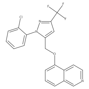5-({[1-(2-Chlorophenyl)-3-(trifluoromethyl)-1h-pyrazol-5-yl]methyl}oxy)isoquinoline结构式