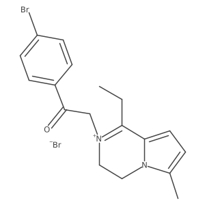 2-[2-(4-Bromo-phenyl)-2-oxo-ethyl]-1-ethyl-6-methyl-3,4-dihydro-pyrrolo[1,2-a]pyrazin-2-ium Structure