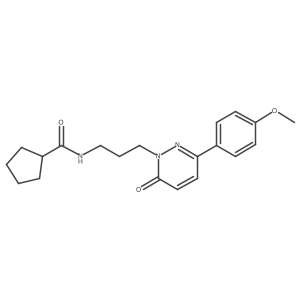 N-{3-[3-(4-methoxyphenyl)-6-oxo-1,6-dihydropyridazin-1-yl]propyl}cyclopentanecarboxamide结构式