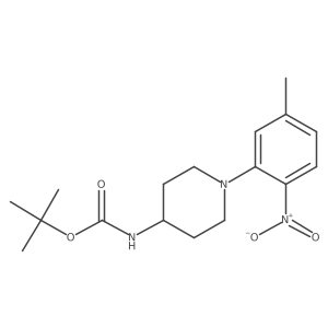 Tert-butyl 1-(5-methyl-2-nitrophenyl)piperidin-4-ylcarbamate Structure