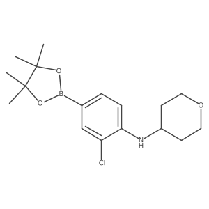 [2-Chloro-4-(4,4,5,5-tetramethyl-[1,3,2]dioxaborolan-2-yl)-phenyl]-(tetrahydro-pyran-4-yl)-amine Structure