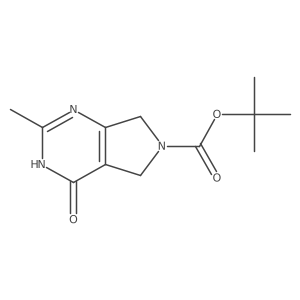 tert-Butyl 2-methyl-4-oxo-3,4,5,7-tetrahydro-6H-pyrrolo[3,4-d]pyrimidine-6-carboxylate结构式