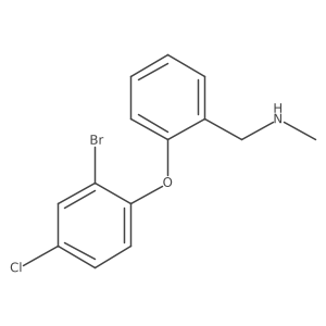 {[2-(2-Bromo-4-chlorophenoxy)phenyl]methyl}(methyl)amine结构式