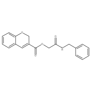2H-Chromene-3-carboxylic acid benzylcarbamoyl-methyl ester结构式