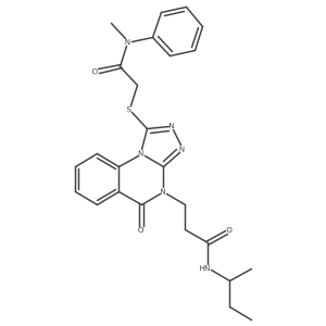 N-(sec-butyl)-3-(1-((2-(methyl(phenyl)amino)-2-oxoethyl)thio)-5-oxo-[1,2,4]triazolo[4,3-a]quinazolin-4(5H)-yl)propanamide结构式