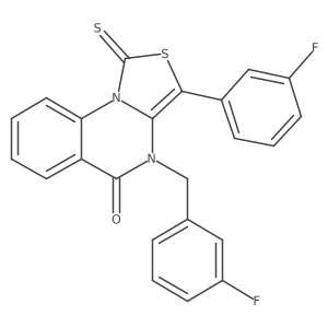 4-(3-fluorobenzyl)-3-(3-fluorophenyl)-1-thioxo-1H-thiazolo[3,4-a]quinazolin-5(4H)-one Structure