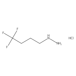 (4,4,4-Trifluorobutyl)hydrazine hydrochloride Structure