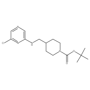 1,1-Dimethylethyl 4-[[(6-chloro-2-pyrazinyl)amino]methyl]-1-piperidinecarboxylate结构式