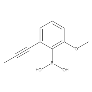 (2-Methoxy-6-(prop-1-yn-1-yl)phenyl)boronic acid Structure