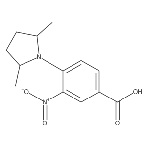 4-(2,5-Dimethylpyrrolidin-1-yl)-3-nitrobenzoic acid结构式