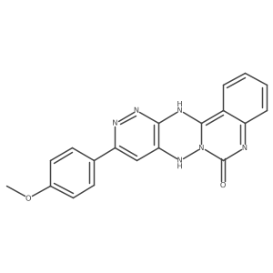 6H-Pyridazino[3a(2),4a(2):5,6][1,2,4]triazino[2,3-c]quinazolin-6-one, 5,11-dihydro-10-(4-methoxyphenyl)-结构式