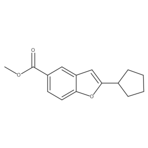 2-Cyclopentylbenzofuran-5-carboxylic acid methyl ester结构式