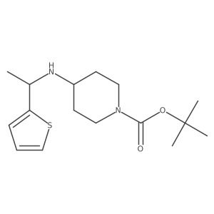 tert-Butyl 4-((1-(thiophen-2-yl)ethyl)amino)piperidine-1-carboxylate结构式