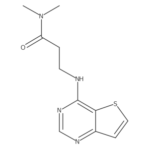 N,N-dimethyl-3-(thieno[3,2-d]pyrimidin-4-ylamino)propanamide结构式