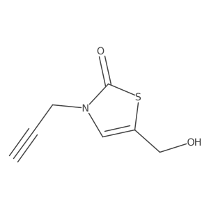 3-(2-propynyl)-5-hydroxymethyl-2-(3H)-thiazolone结构式