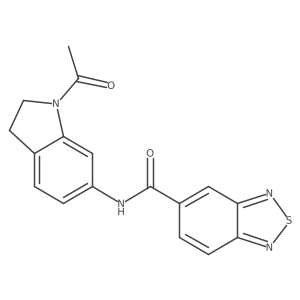 N-(1-acetylindolin-6-yl)benzo[c][1,2,5]thiadiazole-5-carboxamide结构式