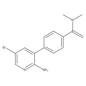 4-(2-Amino-5-bromo-3-pyridinyl)-N,N-dimethylbenzamide结构式