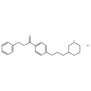 Benzyl 4-[2-(3-piperidinyl)ethoxy]benzoate hydrochloride Structure