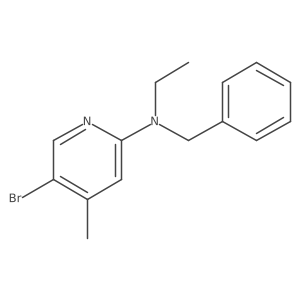 N-benzyl-5-bromo-N-ethyl-4-methylpyridin-2-amine结构式