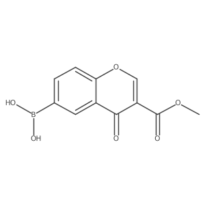 3-(Methoxycarbonyl)-4-oxo-4h-chromen-6-ylboronic acid结构式
