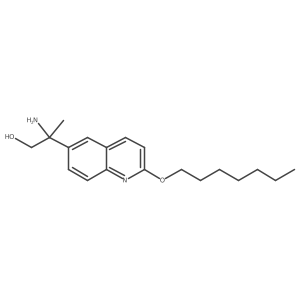 2-Amino-2-(2-(heptyloxy)quinolin-6-yl)propan-1-ol结构式
