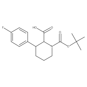 (2S,3S)-1-(tert-butoxycarbonyl)-3-(4-fluorophenyl)piperidine-2-carboxylic acid Structure