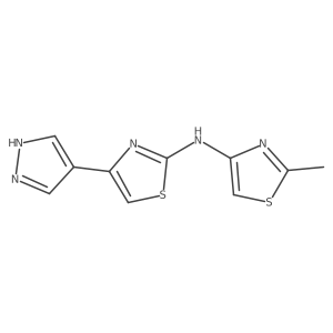 N-(2-methyl-1,3-thiazol-4-yl)-4-(1H-pyrazol-4-yl)-1,3-thiazol-2-amine结构式