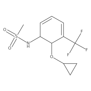N-(6-Cyclopropoxy-5-(trifluoromethyl)cyclohexa-2,4-dienyl)methanesulfonamide结构式