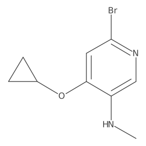 6-Bromo-4-cyclopropoxy-N-methylpyridin-3-amine结构式