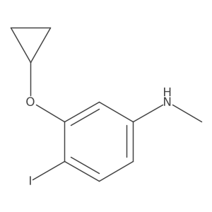 3-Cyclopropoxy-4-iodo-N-methylaniline Structure