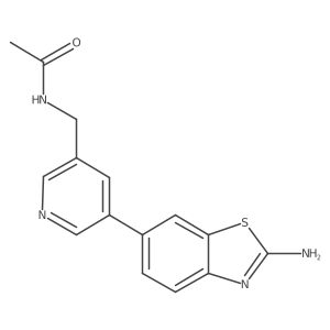 N-[[5-(2-amino-6-benzothiazolyl)-3-pyridinyl]methyl]acetamide结构式