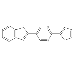 2-[2-(2-furyl)pyrimidin-5-yl]-7-methyl-1H-benzimidazole Structure