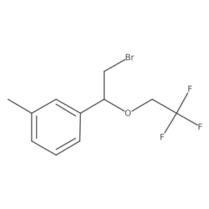 1-(2-Bromo-1-(2,2,2-trifluoroethoxy)ethyl)-3-methylbenzene Structure