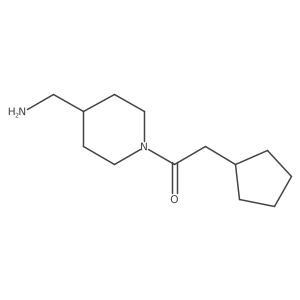 1-[4-(Aminomethyl)piperidin-1-yl]-2-cyclopentylethanone Structure