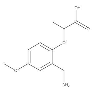 Propanoic acid, 2-[2-(aminomethyl)-4-methoxyphenoxy]- Structure