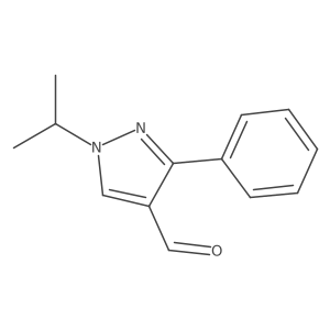 1-Isopropyl-3-phenyl-1H-pyrazole-4-carbaldehyde结构式