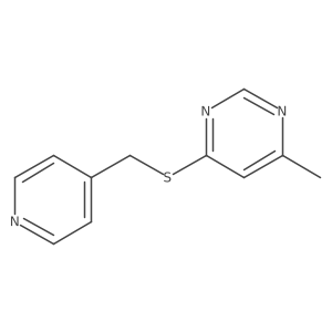 4-Methyl-6-((pyridin-4-ylmethyl)thio)pyrimidine结构式