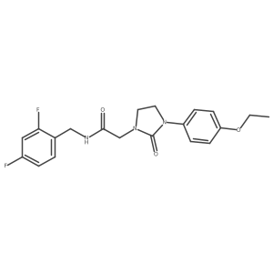 N-(2,4-difluorobenzyl)-2-(3-(4-ethoxyphenyl)-2-oxoimidazolidin-1-yl)acetamide结构式