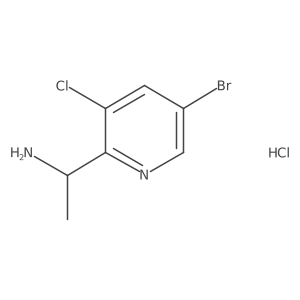 (R)-1-(5-Bromo-3-chloropyridin-2-yl)ethan-1-amine hydrochloride Structure