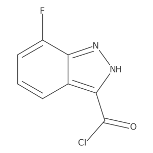 7-Fluoro-1H-indazole-3-carbonyl chloride Structure