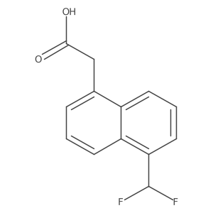 1-(Difluoromethyl)naphthalene-5-acetic acid Structure