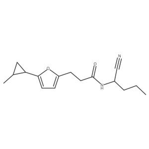 N-(1-cyanobutyl)-3-[5-(2-methylcyclopropyl)furan-2-yl]propanamide Structure