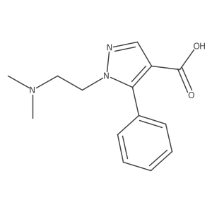 1-[2-(dimethylamino)ethyl]-5-phenyl-1H-pyrazole-4-carboxylic acid结构式