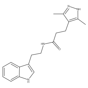 N-(2-(1H-indol-3-yl)ethyl)-3-(3,5-dimethyl-1H-pyrazol-4-yl)propanamide Structure
