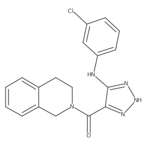 (5-((3-chlorophenyl)amino)-1H-1,2,3-triazol-4-yl)(3,4-dihydroisoquinolin-2(1H)-yl)methanone结构式